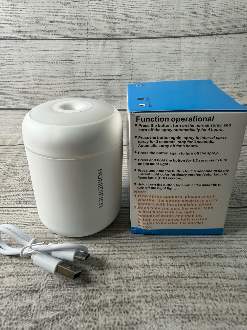 HUMIDIFIER Compact USB Diffuser in White